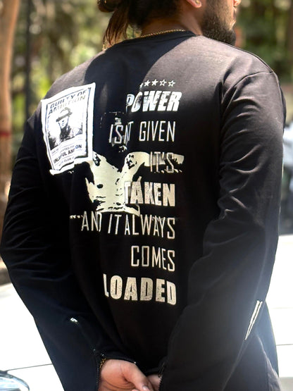 POWER FULL SLEEVES ZIPPER TEE