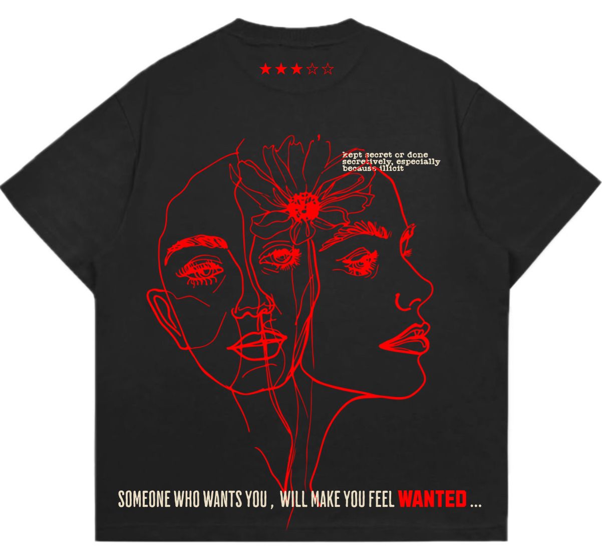 "Every Face Wears A Mask" OVERSIZED 240GSM TEE